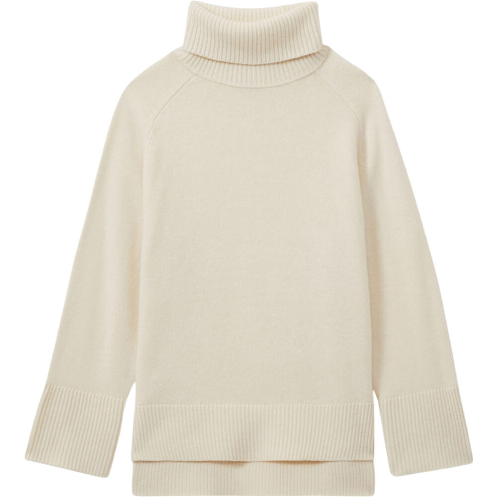 REISS ELIZA Wool Cashmere Roll Neck Jumper